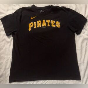 NIKE PITTSBURGH PIRATES Black Tee Shirt Sz.XL